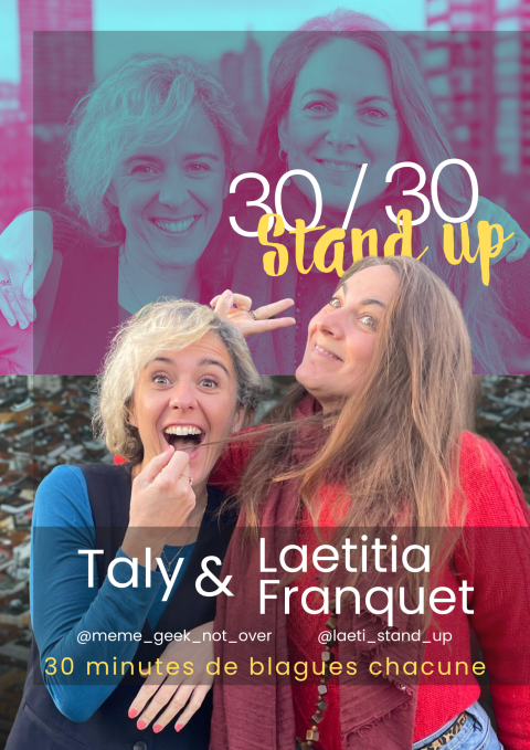 Affiche stand up Taly (Mémé Geek) et Laetitia Franquet