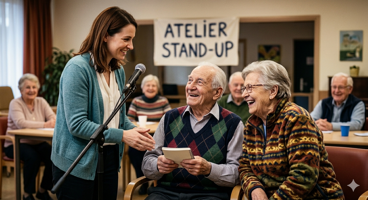 Atelier improvisation et stand up en Ehpad
